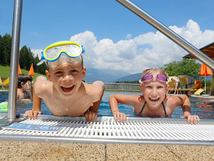 Children swimming pool and heated children's pool